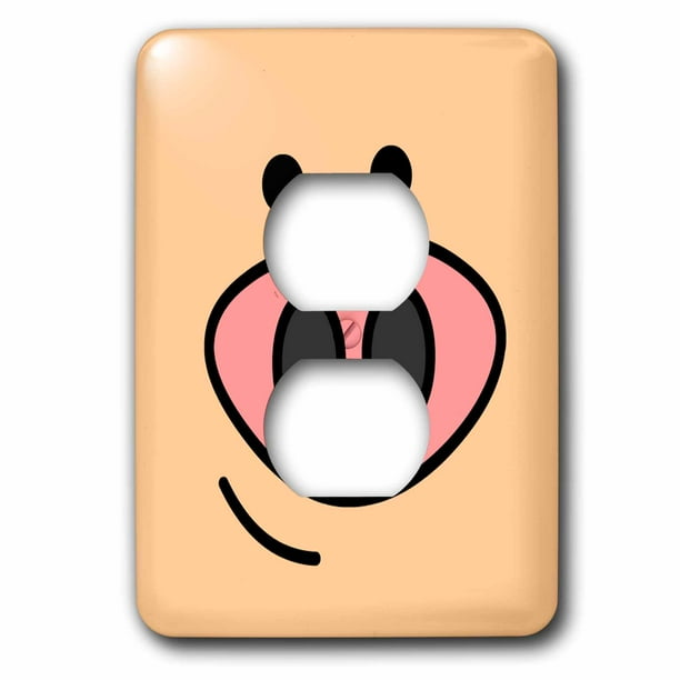 3dRose lsp_57132_6 Cute Happy Pig Face 2 plug Outlet Cover 3dRose lsp_57132_6 Cute Happy Pig Face 2 plug Outlet Cover
